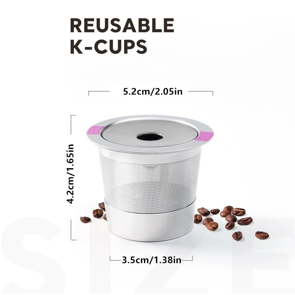 Reusable Stainless Steel K-Cup Coffee Pods – Universal Fit for 1.0 & 2.0 Brewers