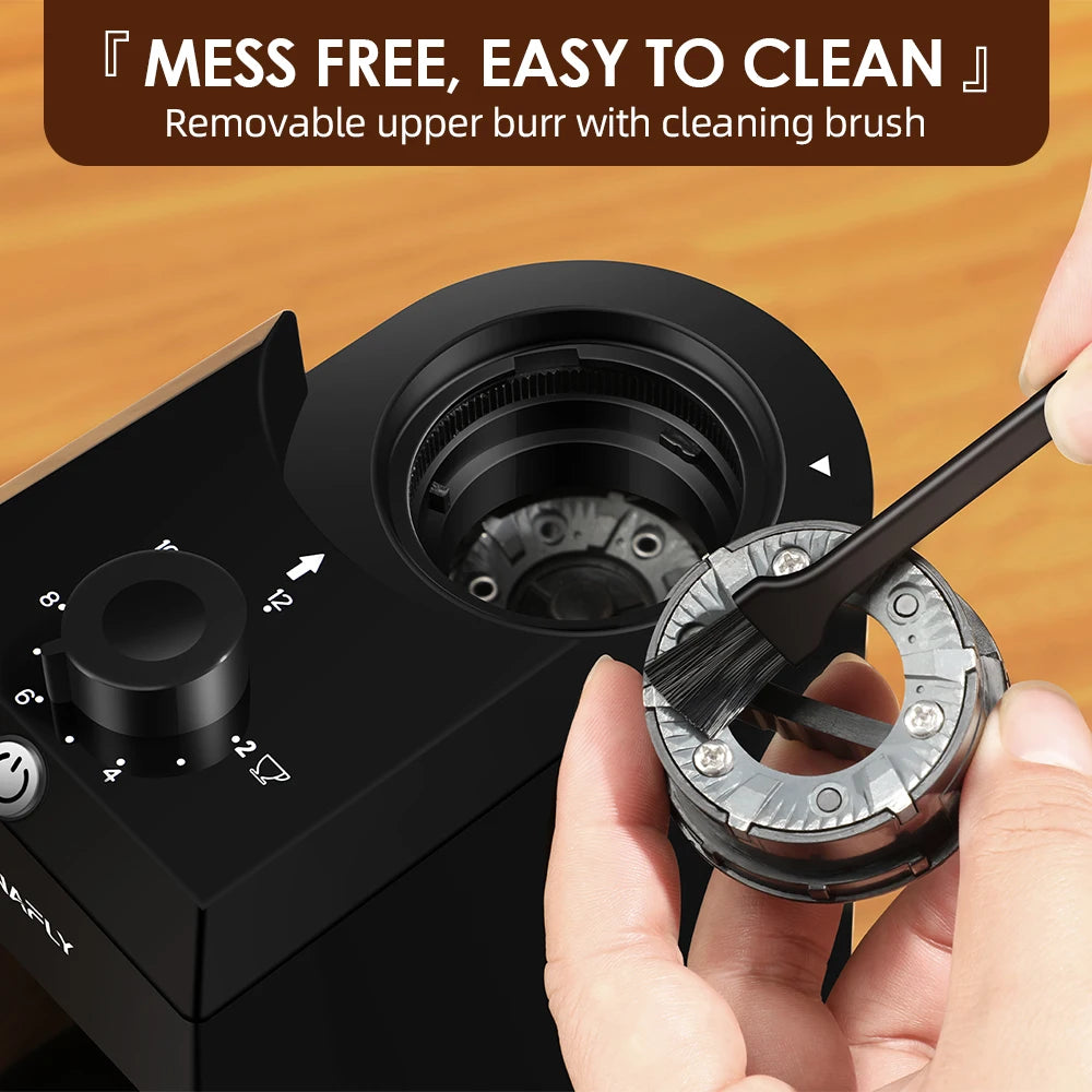 Electric Burr Coffee Grinder, 28 Adjustable Grind Settings, Automatic Coffee Bean Grinder for Espresso, Drip & French Press