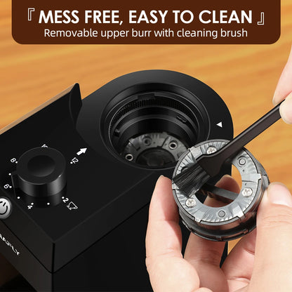 Electric Burr Coffee Grinder, 28 Adjustable Grind Settings, Automatic Coffee Bean Grinder for Espresso, Drip & French Press