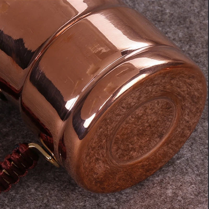 Handcrafted Pure Copper Coffee Mug – 400ml with Woven Handle