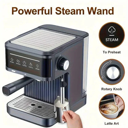 20 Bar Espresso Machine with Milk Frother, Semi-Automatic Cappuccino & Latte Coffee Maker