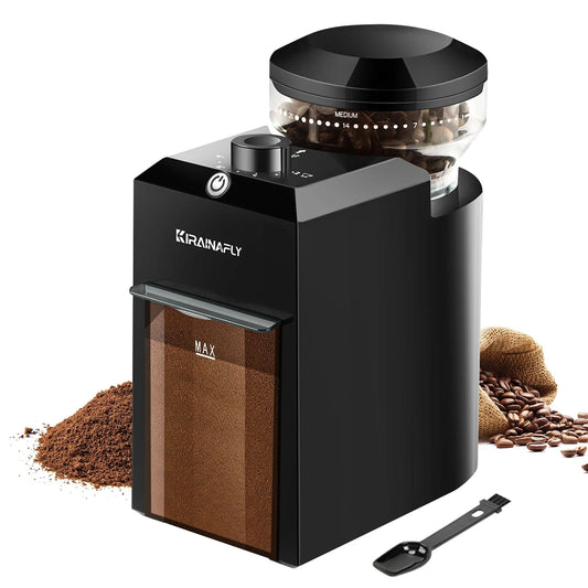 Electric Burr Coffee Grinder, 28 Adjustable Grind Settings, Automatic Coffee Bean Grinder for Espresso, Drip & French Press